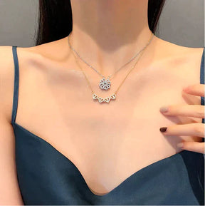 Collier cœur en cristal 2 en 1