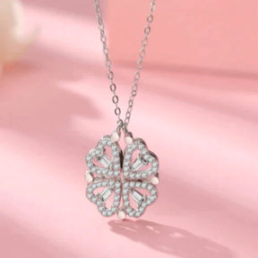 Collier cœur en cristal 2 en 1