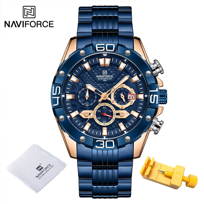 Montre en acier NaviForce pour homme