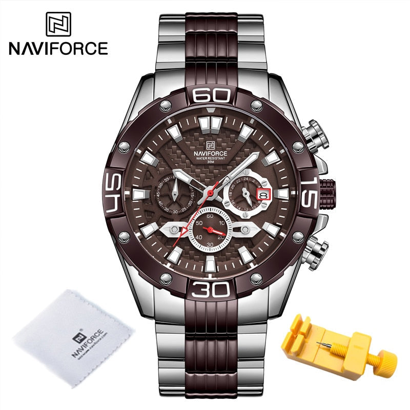 Montre en acier NaviForce pour homme