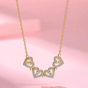 Collier cœur en cristal 2 en 1